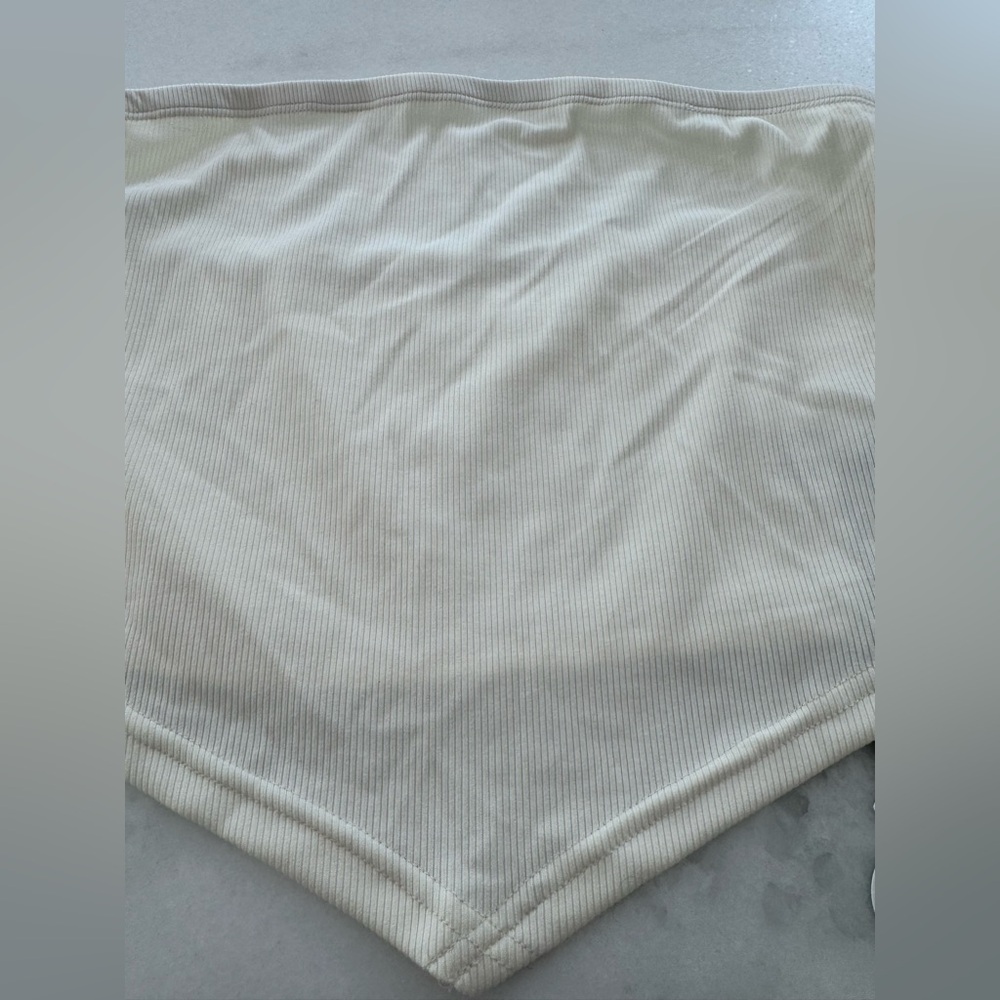 Cream Ribbed Tube Top NWT